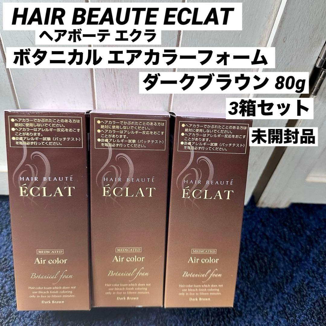 ヘアボーテ エクラ ボタニカル エアカラーフォーム ダークブラウン 80g x3