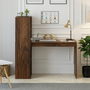 Fiora Engineered Wood Study Table (Brown Maple Finish)