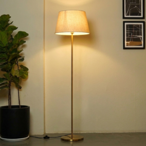 Neoluxe Satin Floor Lamp Brass Antiquw Finish