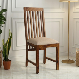 Nova Dining Chair With Fabric- Honey Finish
