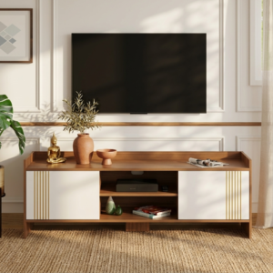 Crysalta TV Unit (Premyrr Range, walnut & Frosty)