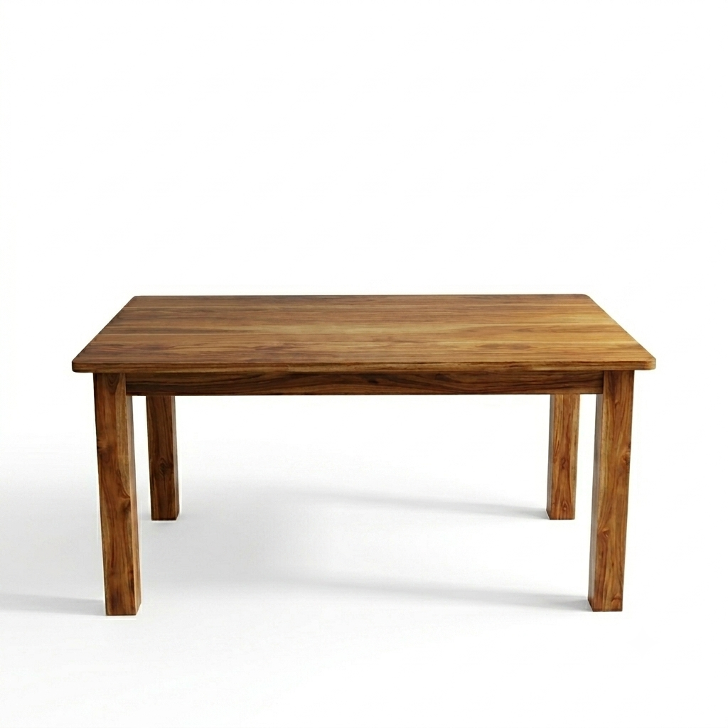 Aristo 6 Seater Teak Wood Dining Table (Natural Finish) - Image 5