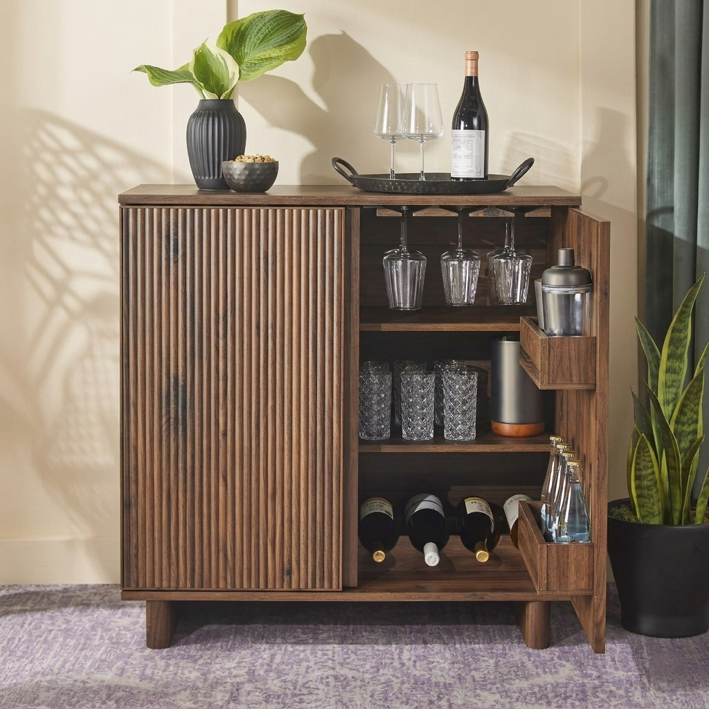 Haven Bar Cabinet (Walnut Finish)