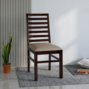 Sierra Dining Chair With Fabric (Walnut Finish)
