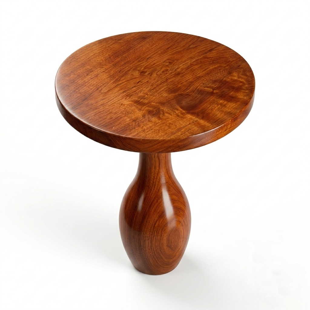 Podium Solid Wood Side End Table (Honey Finish) - Image 2