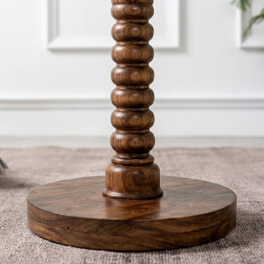 Arbora Sheesham Wood Side Table (Honey Finish) - Image 2