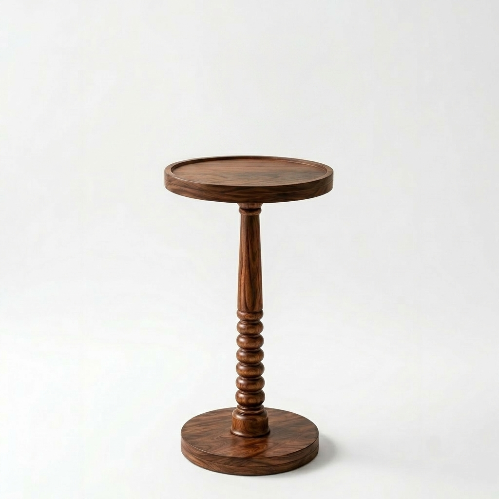 Arbora Sheesham Wood Side Table (Honey Finish) - Image 3