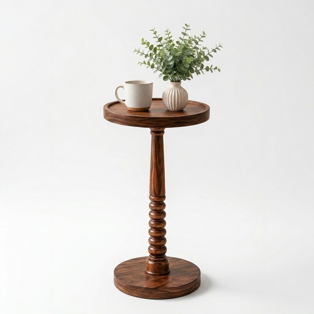 Arbora Sheesham Wood Side Table (Honey Finish) - Image 5