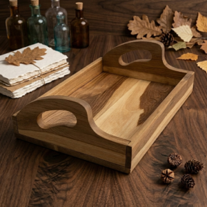 Loop Wooden Serving Tray Teak Wood