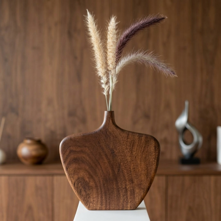 vase wooden