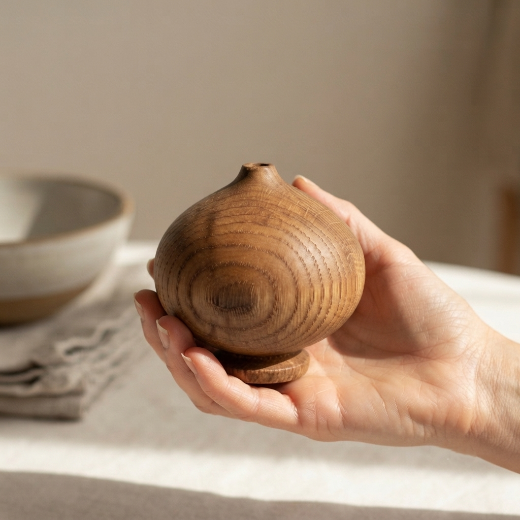 Ovia Sheesham Wooden Flower Vase for Home Decor - Image 6
