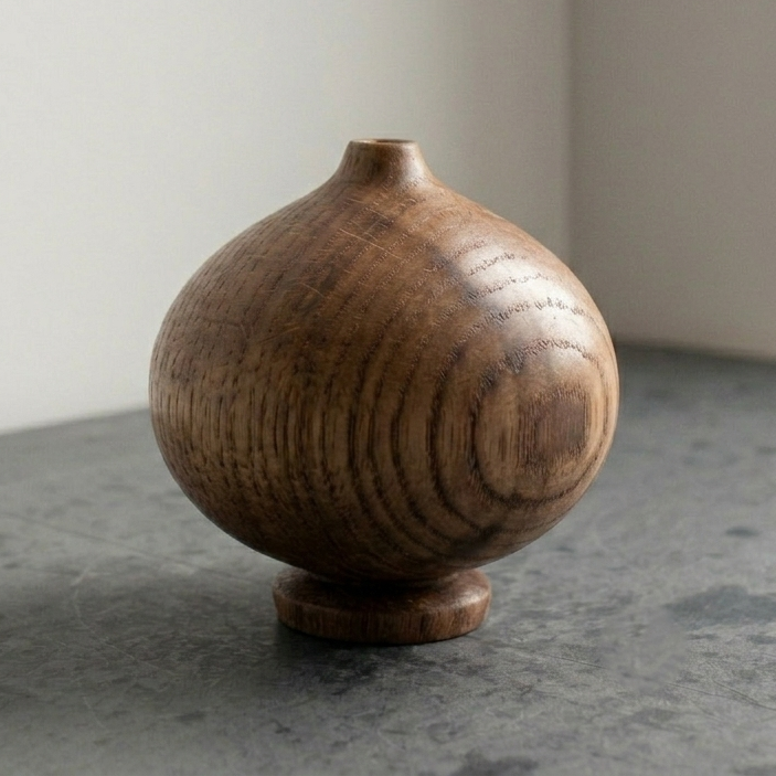Ovia Sheesham Wooden Flower Vase for Home Decor - Image 4