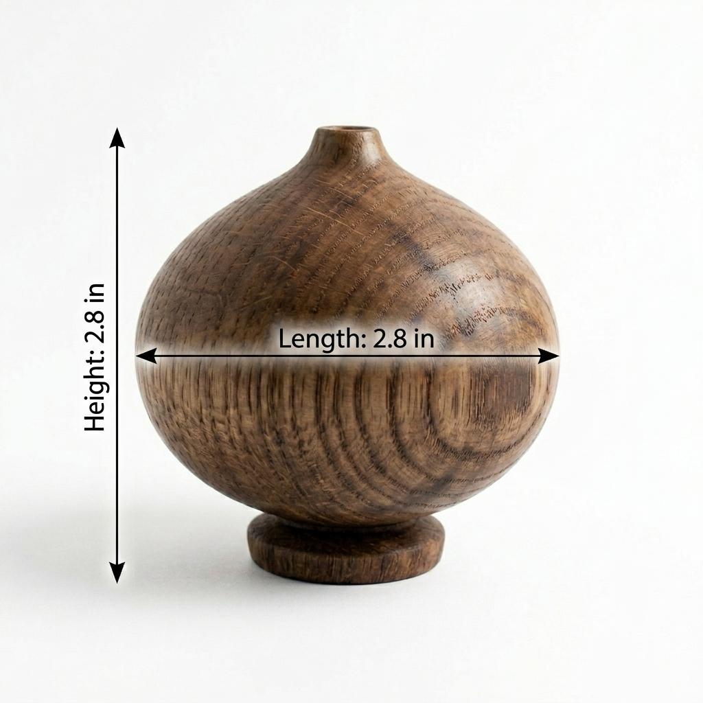 Ovia Sheesham Wooden Flower Vase for Home Decor - Image 3